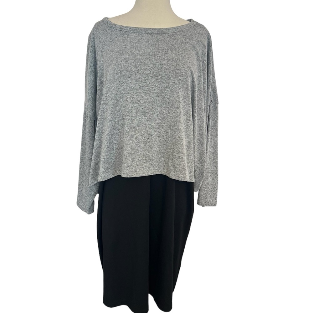 Avon Black and Gray Knee Length Bodycom Dresss Size 2X
